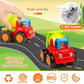 Yiosion Push and Go Friction Powered Cars Construction Vehicles Toy Set Tractor Bulldozer Mixer Truck Dumper for 1 2 3 Year Old Baby Toddlers Boys