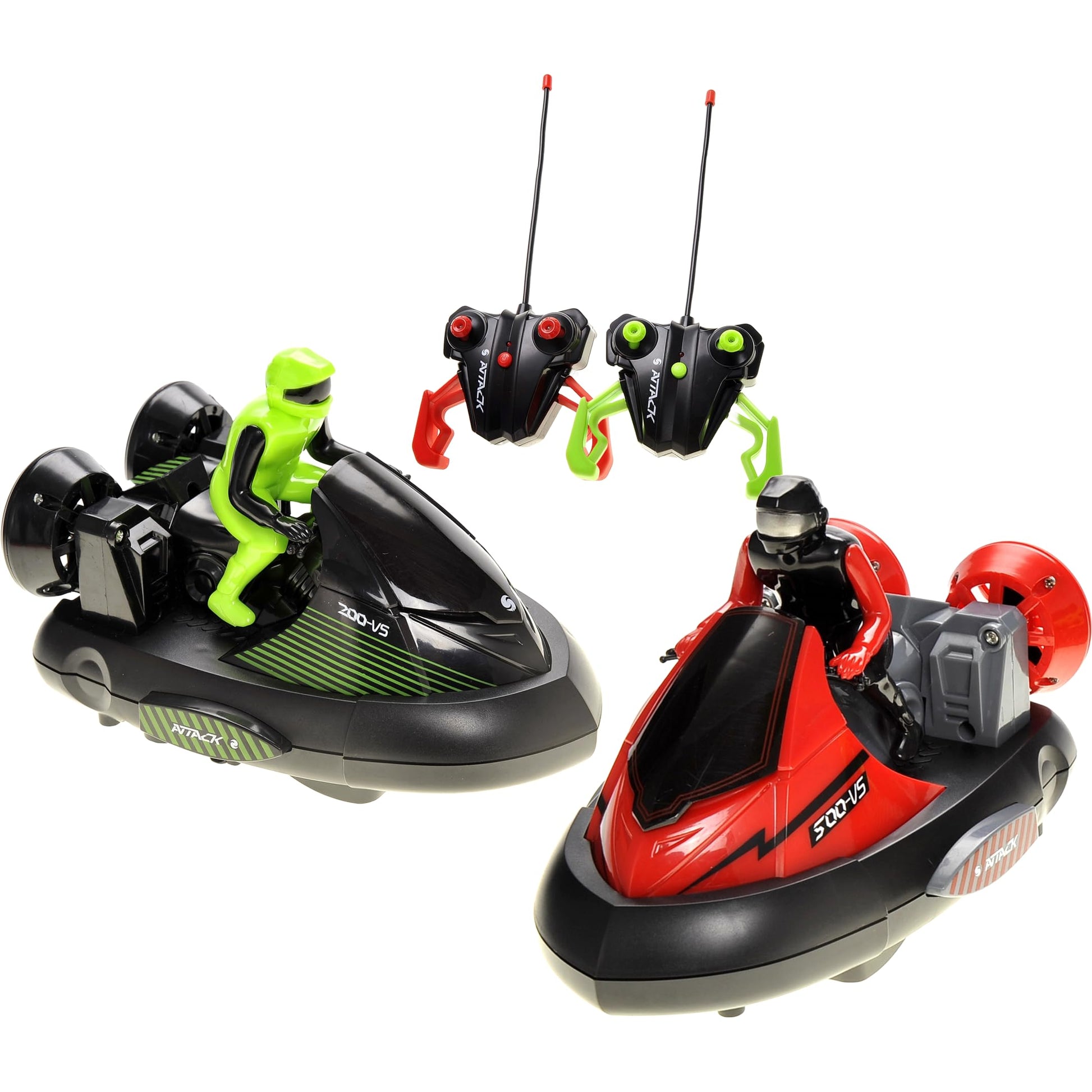 PowerTRC Remote Control Bumper Cars for Kids, RC Stunt Battle Race Cars for Boys, 2 Sets Players with Ejecting Drivers, Crash Sound Effects, Christmas