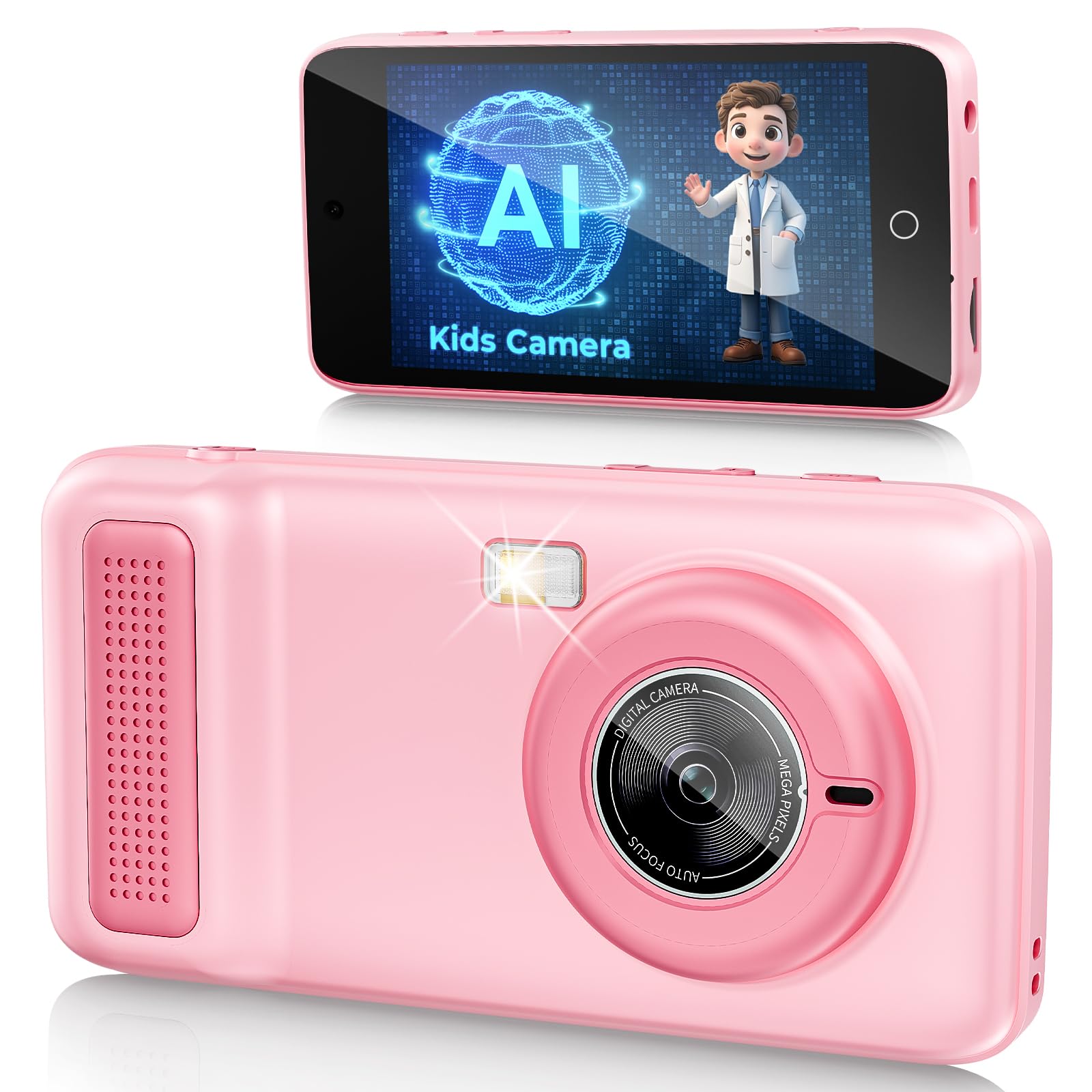 Ai Kids Camera for Age 3-10, Digital Camera Christmas Birthday Gifts, Toddler Learning Play Toy Camera with 4 inch IPS HD Eye-Friendly Screen, AI