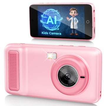 Ai Kids Camera for Age 3-10, Digital Camera Christmas Birthday Gifts, Toddler Learning Play Toy Camera with 4 inch IPS HD Eye-Friendly Screen, AI