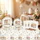 Musaeva a Baby is Brewing Baby Shower Decorations, 98PCS Coffee Baby Shower Disposable Paper Plates Napkins Party Decorations, Coffee Themed Gender