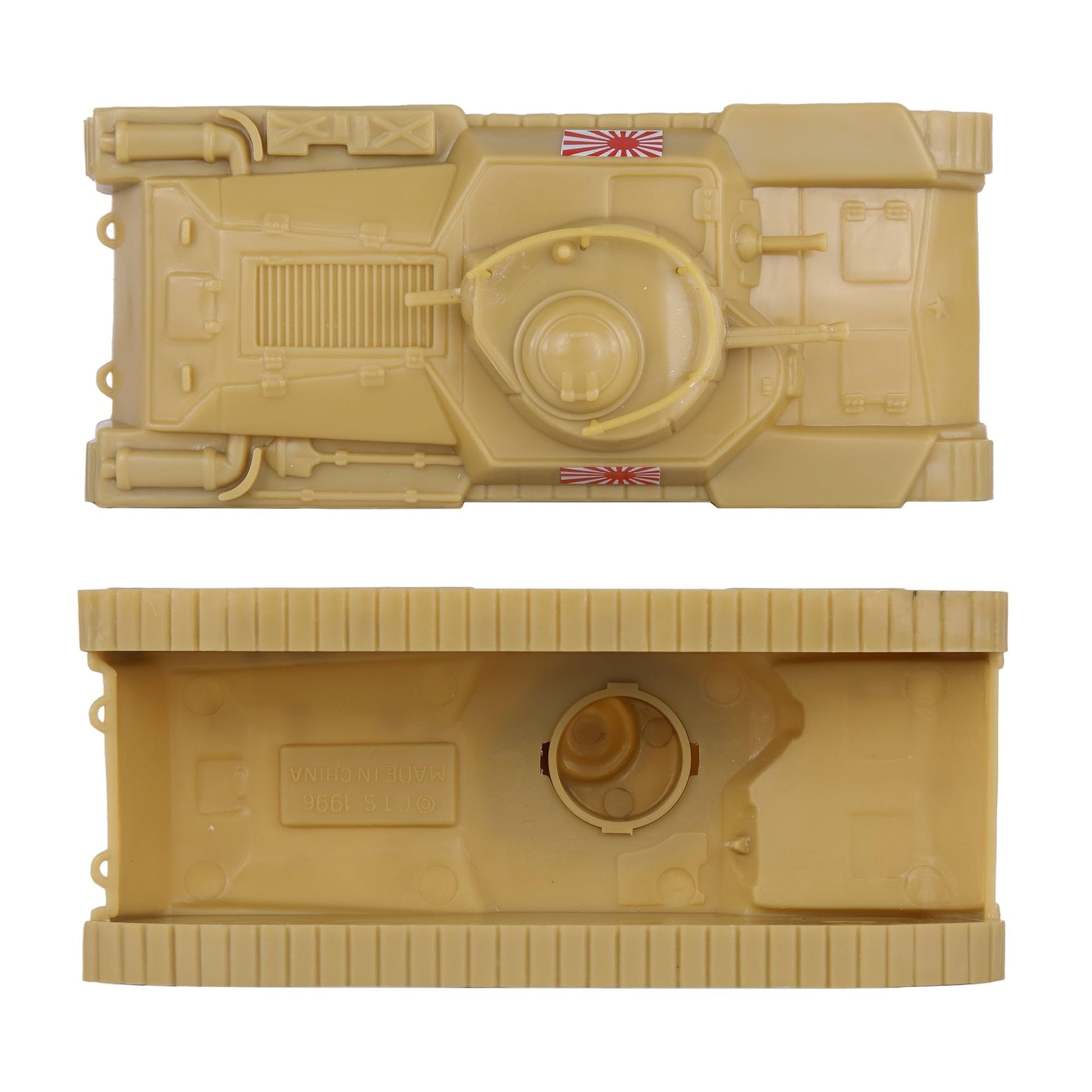 BMC CTS WW2 Japan Chi-Ha Tanks - Tan 2pc 1:38 Plastic Army Men Japanese Vehicles