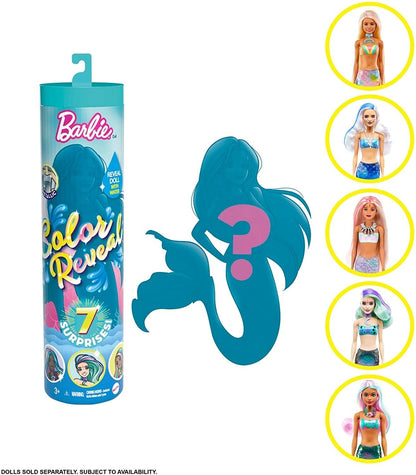 Barbie Color Reveal Doll with 7 Surprises [Styles May Vary]
