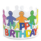 Hygloss Birthday Crowns for Kids Classroom - 12 Color Your Own Adjustable Crown - Quality Cardstock Black on White Design - 5 in Tall, 24 in Long