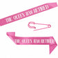 JPACO Retirement Tiara & Sash Set - “The Queen Has Retired” Crown & Sash for Parties, Events & Celebrations (Pink)