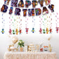 13Packs Five Nights party supplies Include 12 pcs Hanging Swirls and 1 Happy Birthday Banner for Five Nights party Decoration