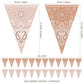 5 Pack Western Cowboy Party Decorations Bandana Pennant Banner Rodeo Party Decorations Banner Wild West Party Decor for Western Cowboy Themed Yee Haw