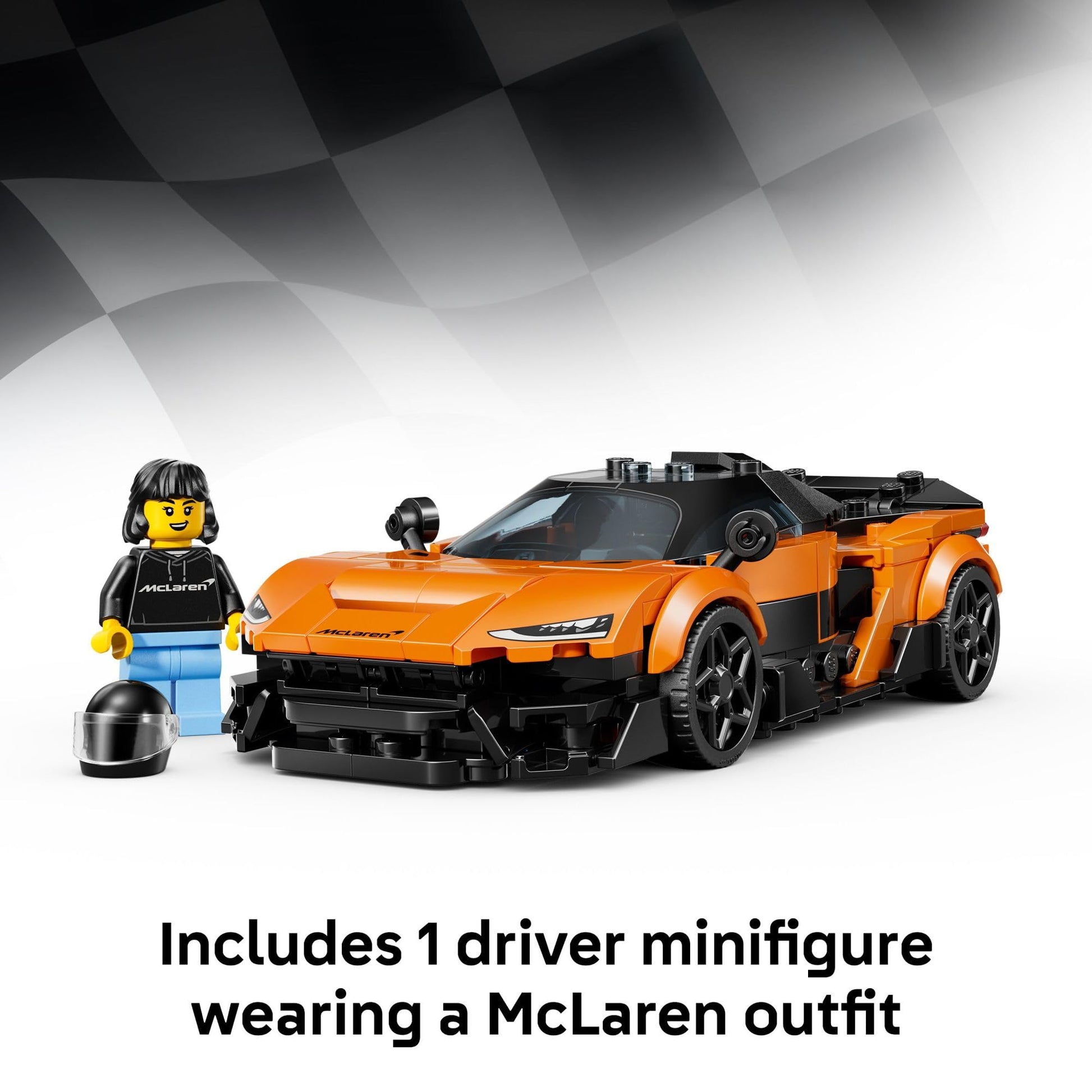 LEGO Speed Champions McLaren W1 Race Car Toy for Boys & Girls, Ages 9+ - Building Set for Pretend Play & Display w/1 Driver Minifigure - Gift Idea