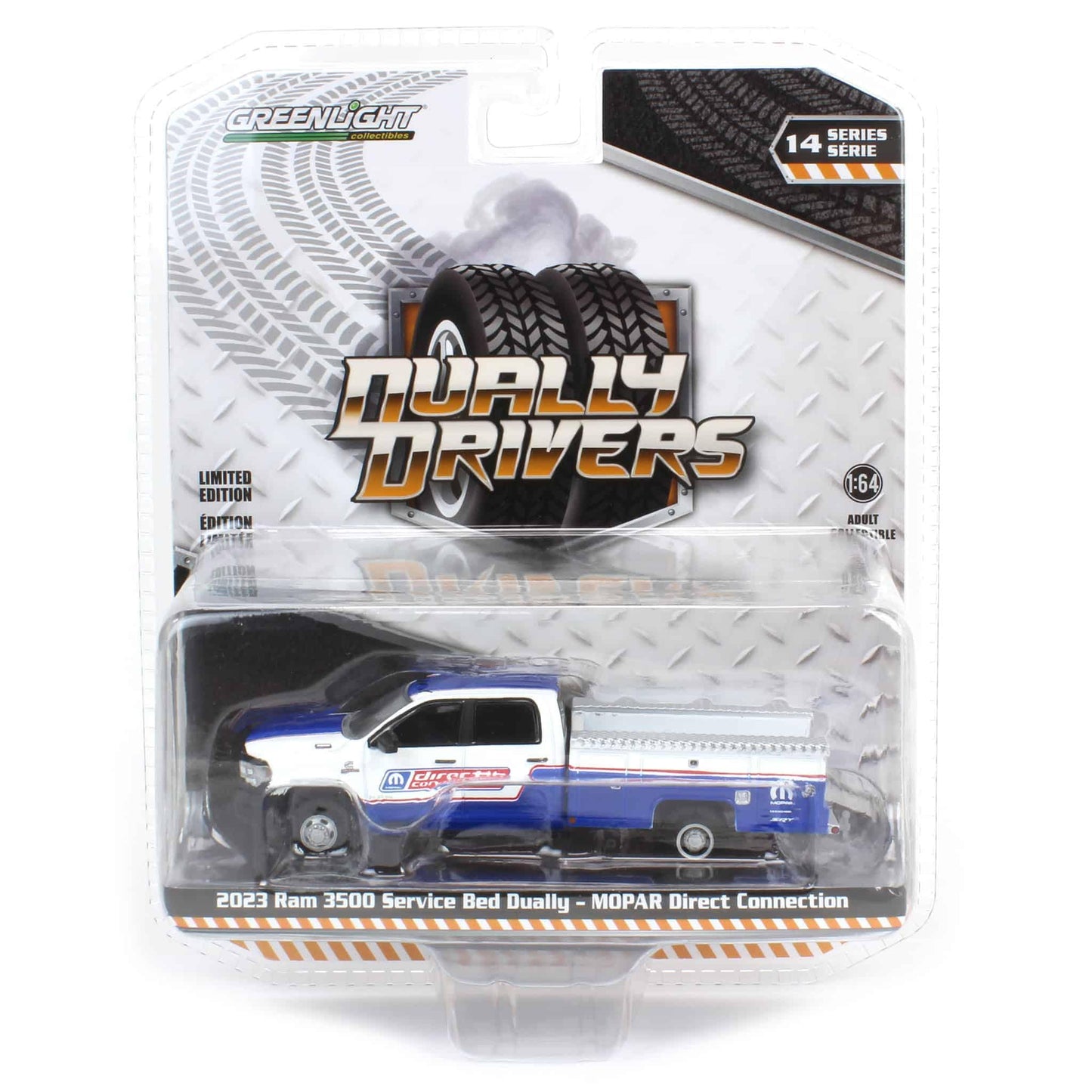 Truck 1/64 2023 Ram 3500 Service Bed Dually, Direct Connection Dually Drivers 14 46140-F