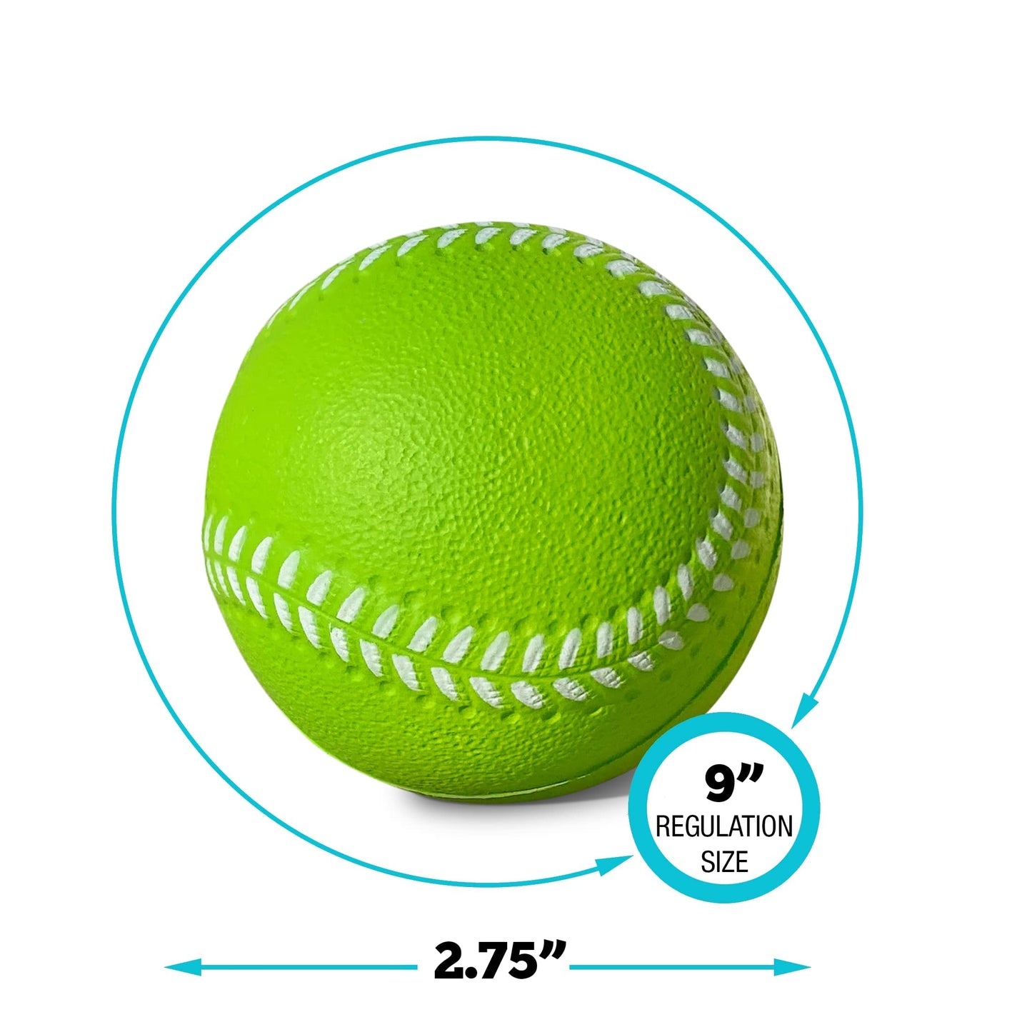 Botabee Kids Soft Foam Baseballs, 6 Pack, 2.75" | Safe & Soft Baseballs for T Ball & Toddler Baseball | Official Size Foam Balls for Kids Baseball