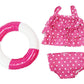 Hot Pink Polkadot 2-Piece Bathing Suit with Float for 18-Inch Dolls | Premium Quality & Trendy Design | Dolls Clothes