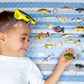 Toy Fish Factory American Angler Collection Toy Fish Set, Toy Fish Figurines, Largemouth Bass Catfish Bluegill Crappie Striper, Educational Toy, Fish