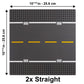 Apostrophe Games Road Baseplate - Premium Building Blocks Base Plates Compatible with All Major Brands - 6pcs Baseplate Gray with Road Design