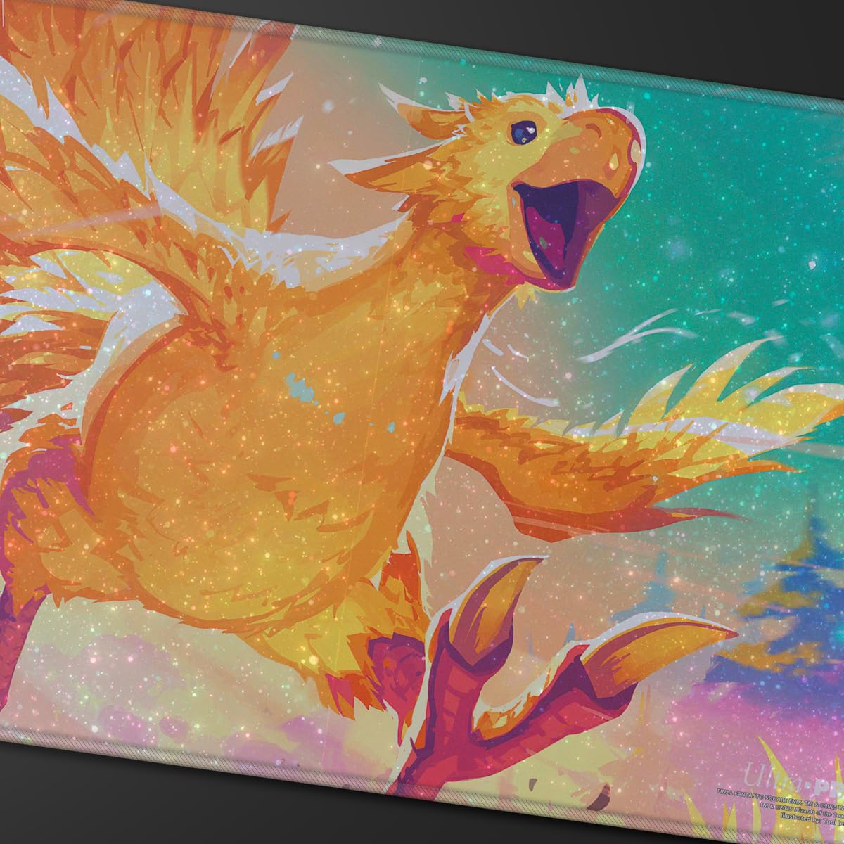 Ultra PRO - Final Fantasy x Universes Beyond Traveling Chocobo (Golden) Holofoil Playmat for Magic: The Gathering | Card Game Playmat, Final Fantasy