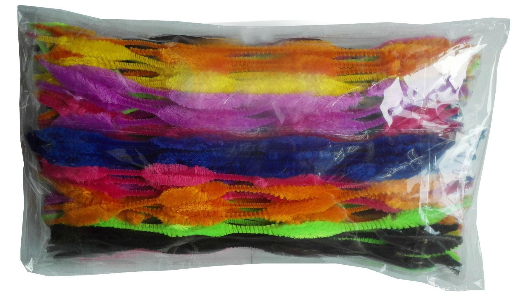 Carykon Fuzzy Bump Chenille Stems Pipe Cleaners, Pack of 100, Mix Color, 12 Inch, Soft Fuzzy Wire for Craft Projects 1