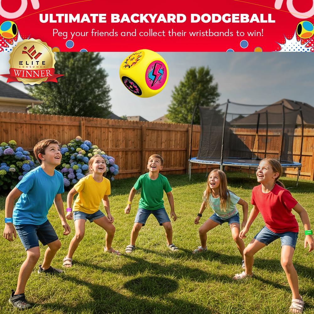 SWOOC Games® - Whomp Ball - Ultimate Backyard Dodgeball - Soft Foam Dice - Yard Games, PE Equipment & Team Building - Outdoor Playground Equipment
