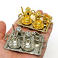 Miniature Tea Set(10pcs), Dollhouse Miniatures Dollhouse Decoration, Miniature Artisan Photography Props