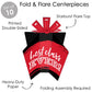 Big Dot of Happiness Reunited Red - Table Decorations - School Class Reunion Party Fold and Flare Centerpieces - 10 Count