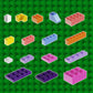 500 Piece Classic Building Bricks and 1 Green Baseplate, Compatible with Lego and Other Major Brands, Mixed Bricks Bulk Creative Building Toys, Blocks