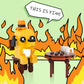 Nubee This is Fine Dog Building Set, Funny Meme Character Building Kit Coffee Fire Cartoon Dog Toys, Cute Puppy Figure MOC Birthday Chirstmas White