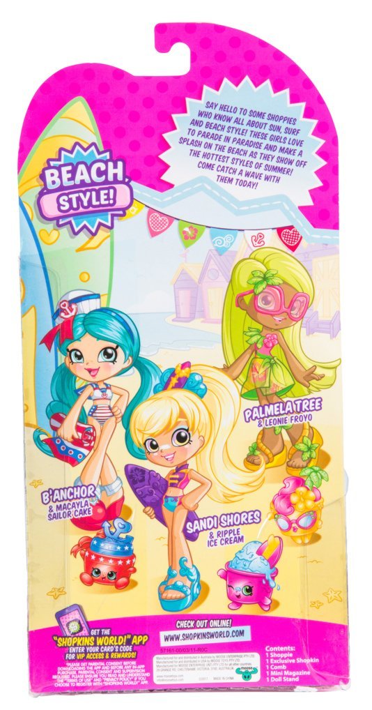 Shopkins Shoppies S7 Doll Single Pack - SURF