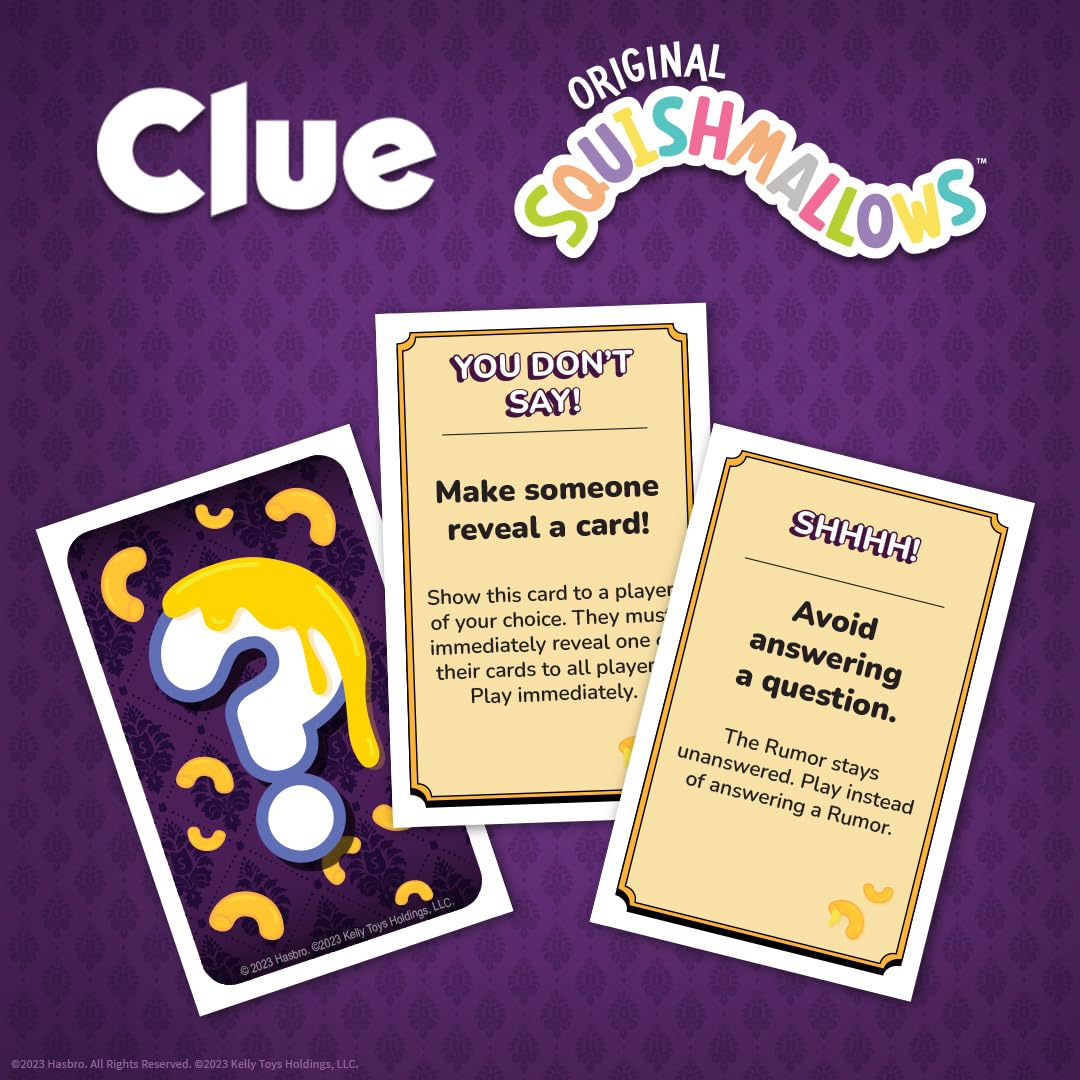 USAOPOLY CLUE: Squishmallows Board Game| Official Squishmallows Merchandise | Collectible Clue Game Featuring Cam, Emily, Leonard, Lola and More