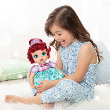 Disney Princess Ariel Baby Doll with Baby Bottle & Tiara