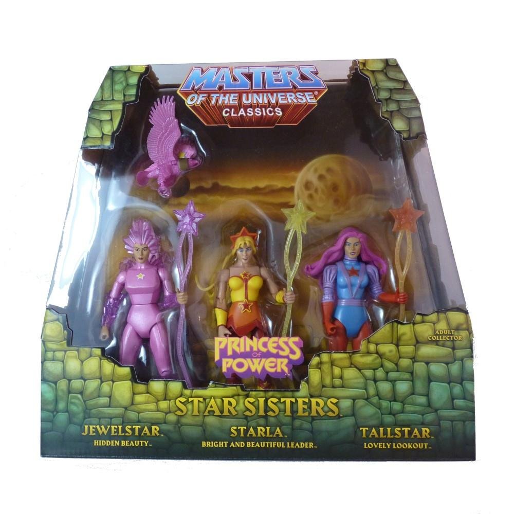 He-man She-ra Masters of the Universe Classics Exclusive Action Figure 3 Pack Star Sisters Starla Jewelstar Tallstar Mattel