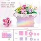 HIGH GODO Flowers Bouquet Building Set, Flowers Basket Building Blocks with Light, 706PCS Botanical Building Kit, Anniversaries Birthday for Women
