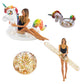 PoolCandy Pool Party Pack - Unicorn 4-Pack Includes 48 inch Glitter Unicorn with Matching Drink Float, 72 inch Super Noodle, and Jumbo Glitter Beach