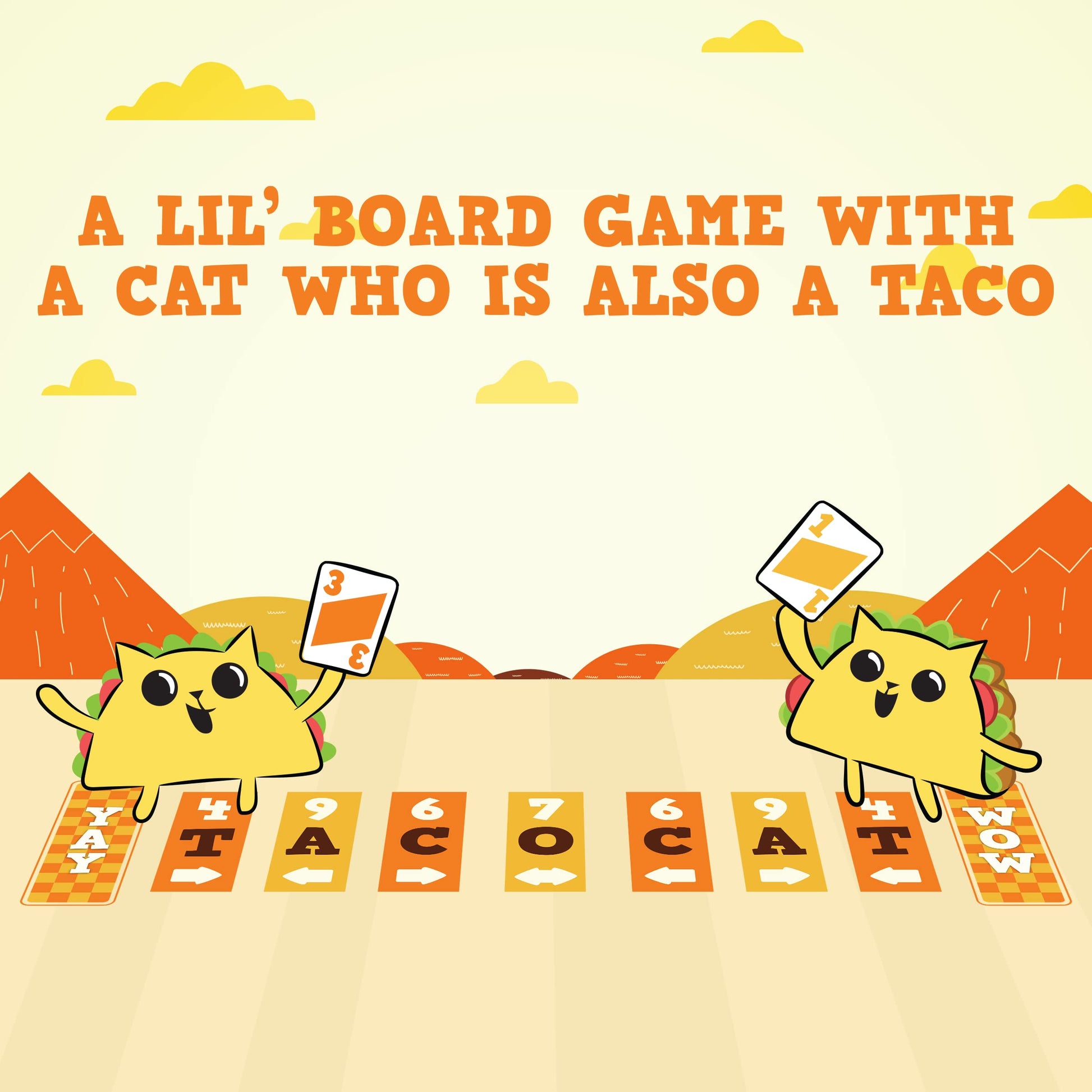 Exploding Kittens Tacocat Spelled Backwards 2 Players - Ages 7+ - 15 Minutes to Play - Clever Family Board Game - Couples Game, Family Game Night, Kid