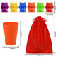 Jeffbaubl 67Pcs Counting Rainbow Bears with Matching Sorting Cups,Educational Sorting Toy for Toddler,Montessori Counting Toy Bears for Kid,Number