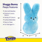 Animal Adventure | 15" Purple Shaggy Bunny Peeps Plush | Easter Basket Stuffed Animals for Kids | Marshmallow Candy | Huggable Ultra Soft Plushie