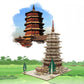 3D Puzzle Wooden Craft Kits,Temple Building 3D Wooden Puzzle Model,3D Puzzles for Adults DIY Model Building Kit,Age 15+ Assembly Home Decors DIY Brain