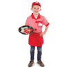 Melissa & Doug Server Costume, Pretend Play Dress Up Set (9-Pc) Shirt, Apron, Menu & Accessories, Role Play Toys for Kids 3+
