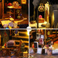 Yuzhen DIY Miniature Dollhouse with Furniture and LED Lights, Wooden Dollhouse Includes Dustcover and Music Movement