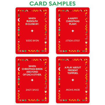 Holly Jolly - A Holiday Themed Absurd Word Game, 50 Festive Rhymes to Guess, Christmas Card Game, Fun & Festive Stocking Stuffers, Project Genius