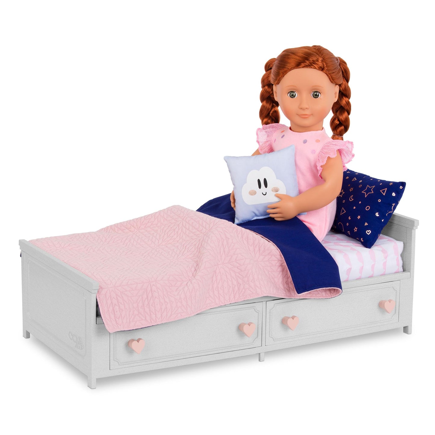 Our Generatioin BD37926Z Doll's Bed with Drawers - Bedroom Play Kit Accessories for Dolls Toy House - Children from 3 Years - 45462 HCM Kinzel
