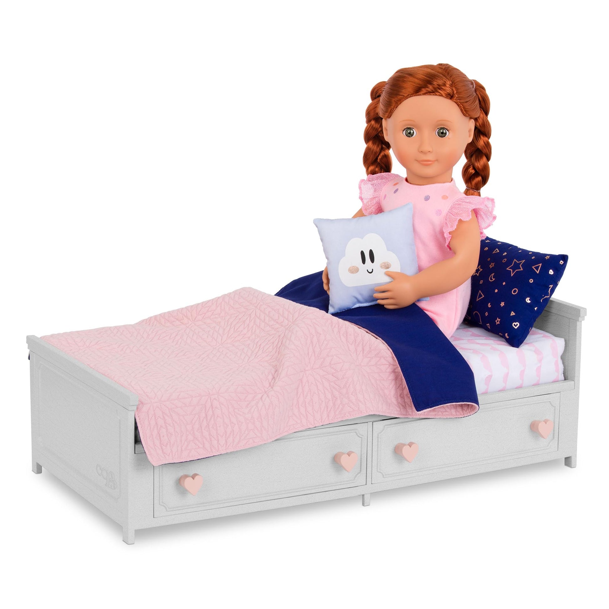 Our Generatioin BD37926Z Doll's Bed with Drawers - Bedroom Play Kit Accessories for Dolls Toy House - Children from 3 Years - 45462 HCM Kinzel