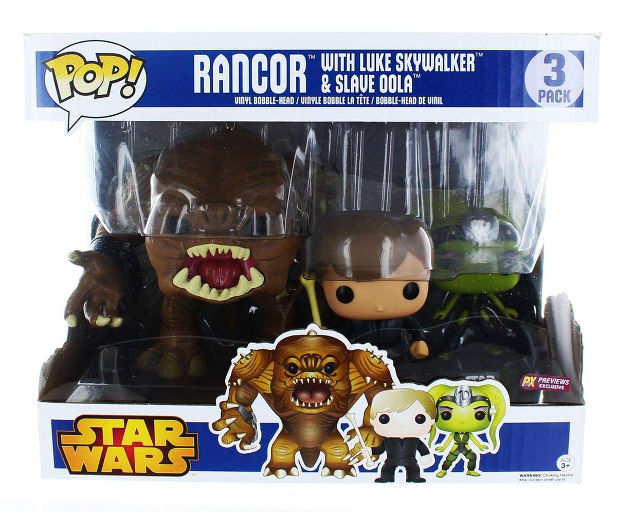 Pop! Star Wars: Rancor with Luke & Slave Oola Vinyl Figure 3-Pack