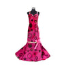 Peregrine Silk Sangria Violet Strapless Fit and Flare Floor Length Fishtail Gown for 11.5 inches Dolls