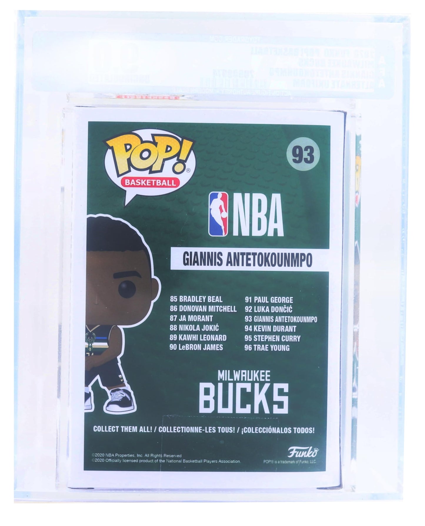 Milwaukee Bucks NBA POP | Giannis Antetokounmpo (Alternate) | Rated AFA 9.25