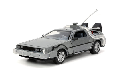 Jada Back to The Future Part I 1:24 Time Machine Die-cast Car Light Up Feature, Toys for Kids and Adults