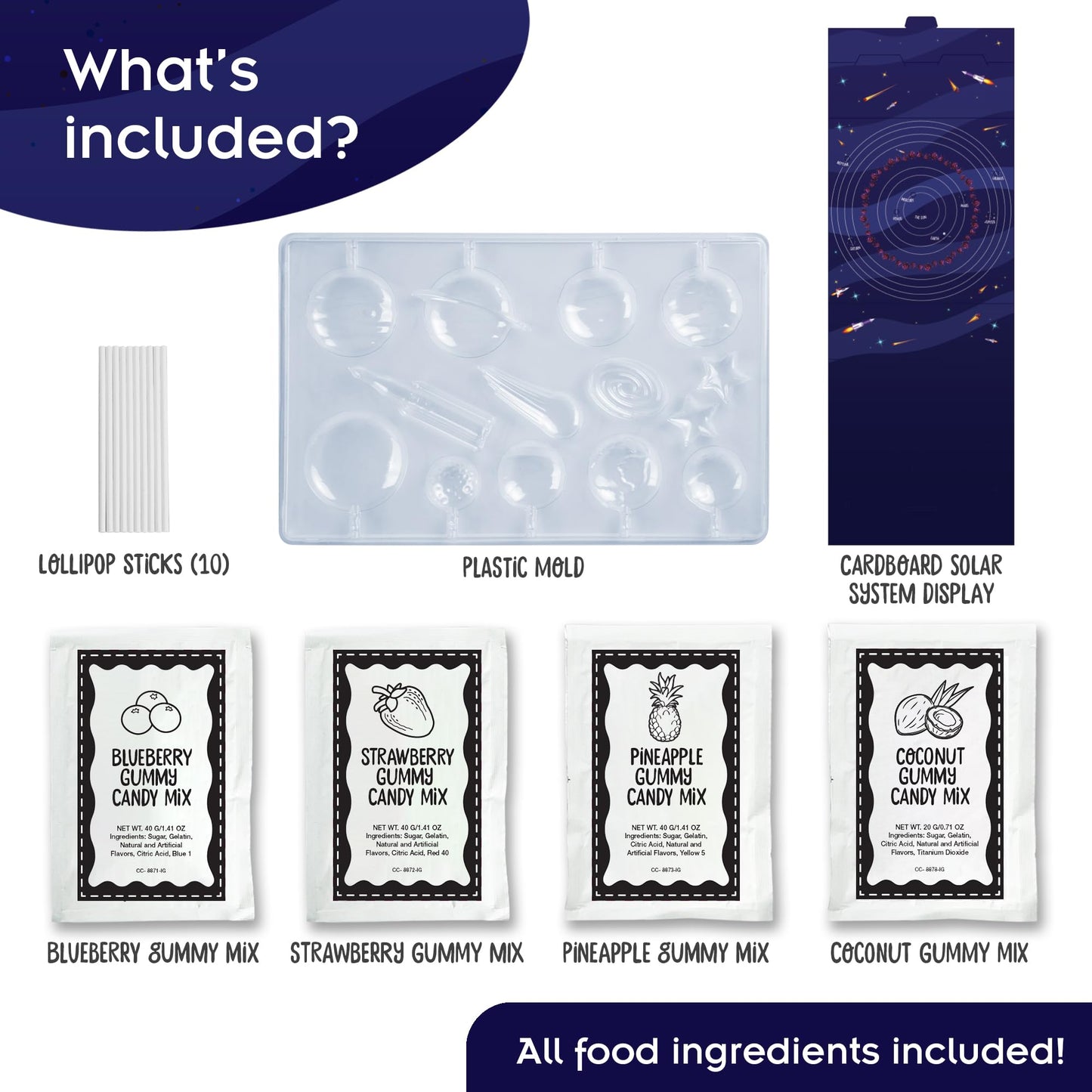 Thames & Kosmos Space Gummy Candy Lab | Tasty Labs STEM Experiment Kit, Make Space-Themed Gummy Pops & Candies, Explore Chemistry in Cooking, Safe