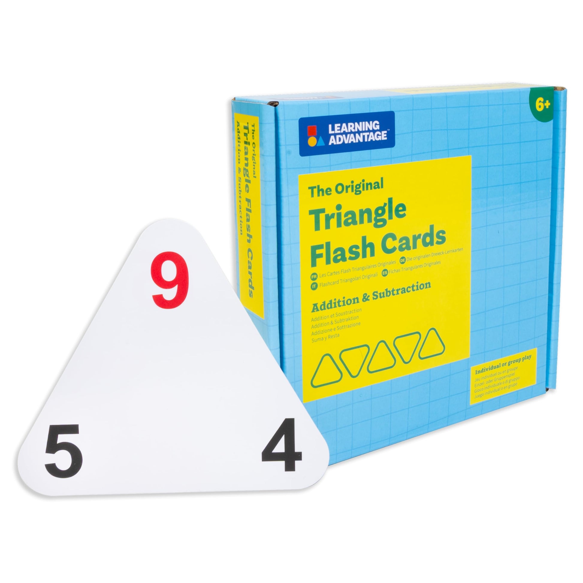 LEARNING ADVANTAGE Original Triangle Flash Cards, Addition & Subtraction