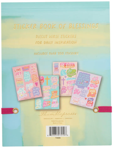 WORLD TRAVELER Eccolo Thimblepress Bible Blessings Sticker Book. 28 Pages of Inspirational and Prayer Themed Stickers