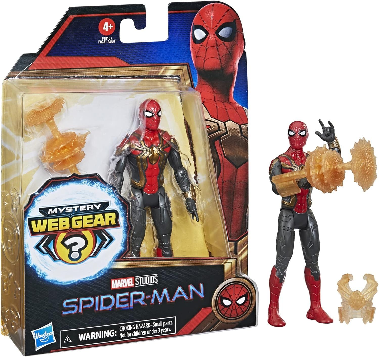 Marvel Spider-Man: No Way Home Mystery Webgear/Spider-Man Iron Spider Integrated Suit Action Figure F1916 Authentic