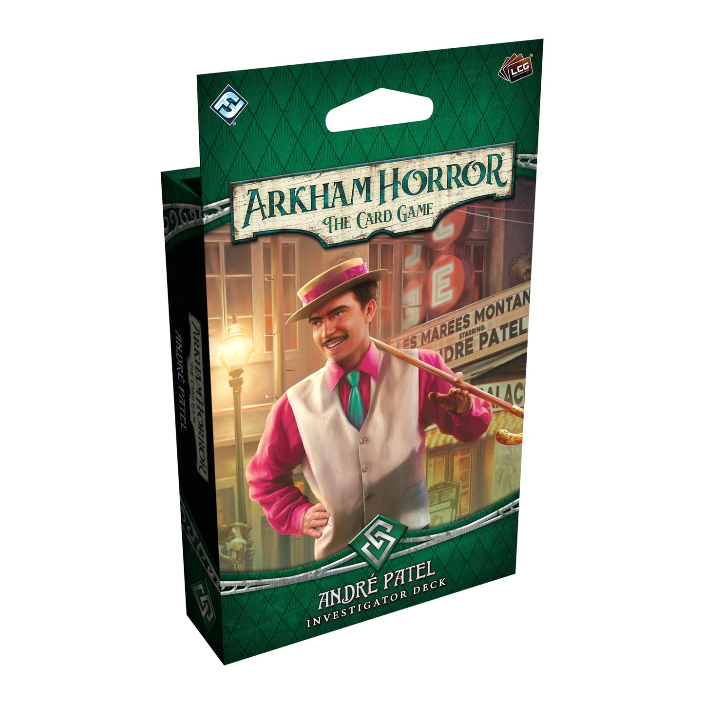 Asmodee Arkham Horror: The Card Game André Patel Investigator Deck - Rogue Role Deck with Extra Actions & Versatility, Ages 14+, 1-4 Players, 45+ Min