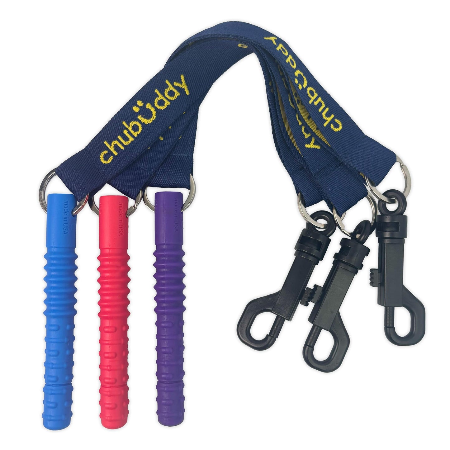 Chubuddy Tube Zilla 3 Pack - Tough Textured Sensory Chewable Toy for Kids and Adults with Autism, ADHD, Oral Sensory Needs, Special Needs, or Anxiety