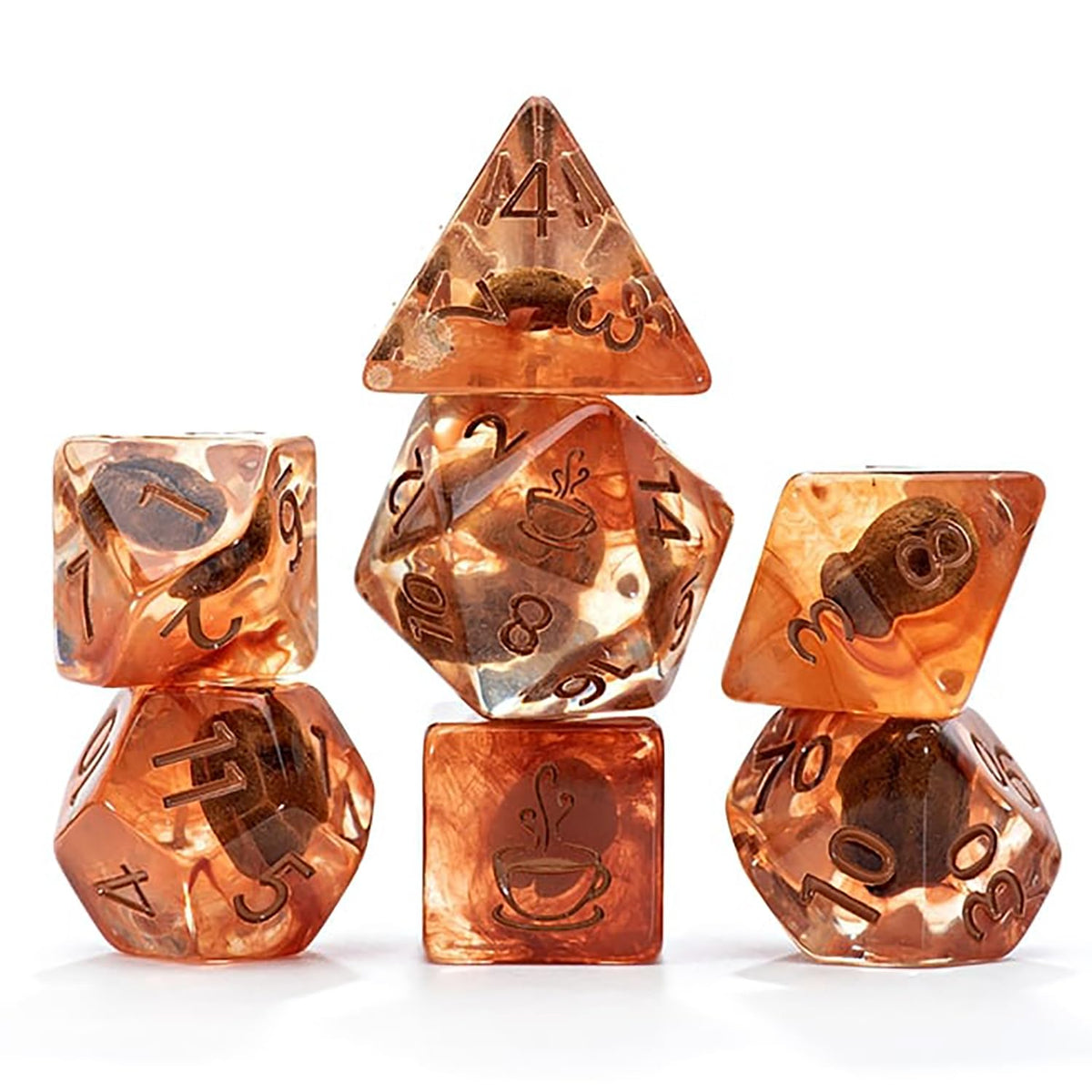 Poly Set - Coffee Dice (7)